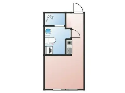 マハロテラス(ワンルーム/1階)の間取り写真