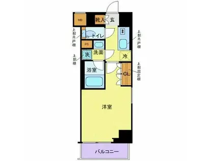 クレヴィスタ亀戸III(1K/4階)の間取り写真