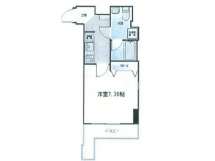 ウェンディ両国(1K/8階)の間取り写真