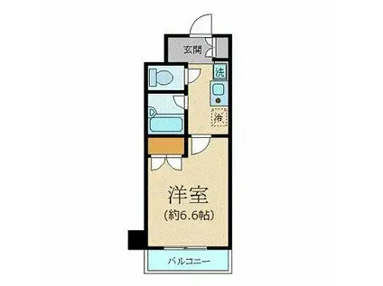 ヴェルトウォーターフロント(1K/3階)の間取り写真