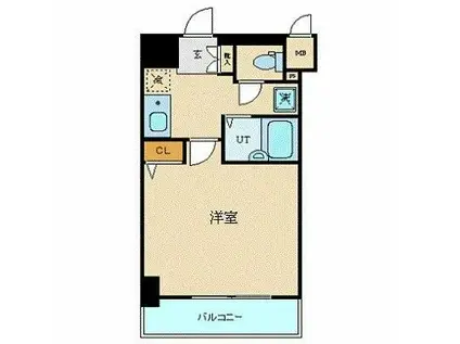 プレール・ドゥーク住吉(1K/6階)の間取り写真