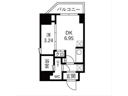 OAKLANCE森下(1DK/1階)の間取り写真