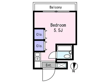 アーハ&12441ンハウス亀戸(ワンルーム/2階)の間取り写真