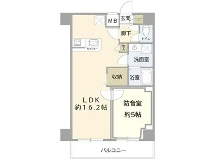 ディアレイシャス本所吾妻橋(1LDK/7階)の間取り写真