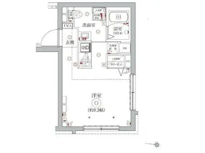 ベルシードステアー東陽町(ワンルーム/4階)の間取り写真
