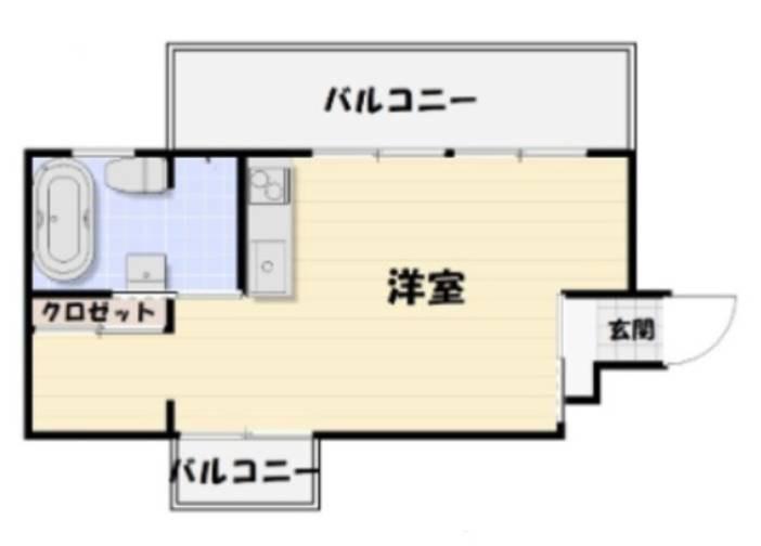 カラクムアチェリア(ワンルーム/3階)の間取り写真