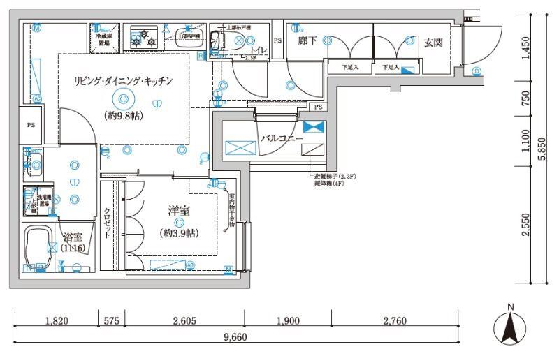 セジョリ東陽町II(1LDK/2階)の間取り写真