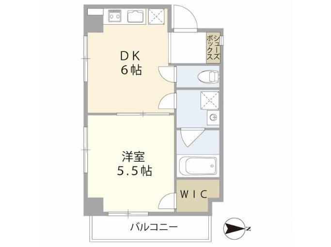 GLANZ(1DK/8階)の間取り写真