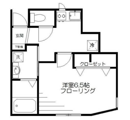KTアークス(1K/1階)の間取り写真