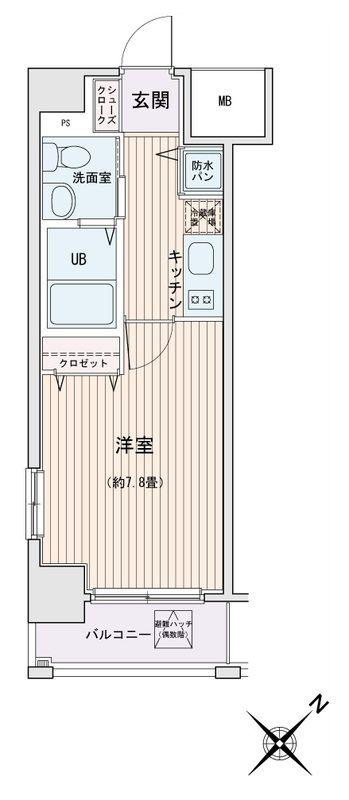 HF門前仲町レジデンス(1K/10階)の間取り写真