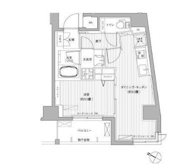 CASA KEITO (1DK/9階)の間取り写真