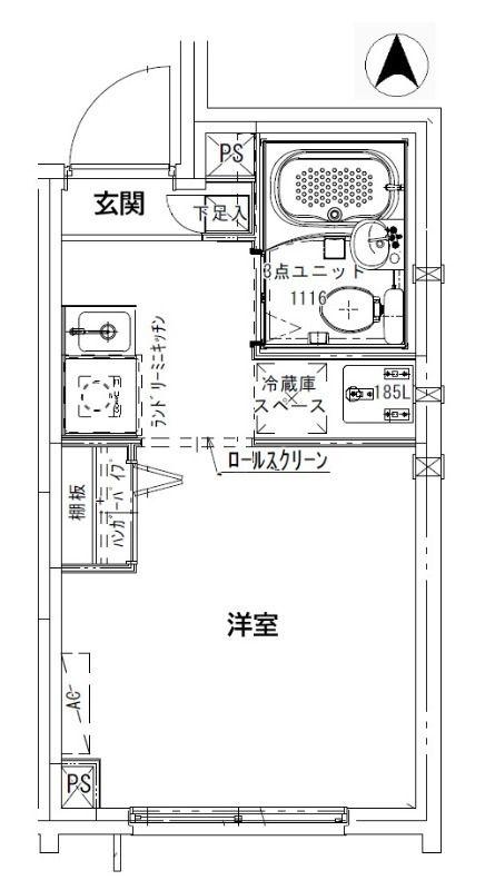 CREAL住吉II(ワンルーム/2階)の間取り写真