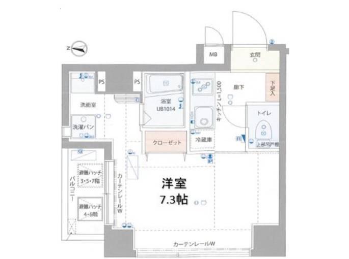 GROWS本所吾妻橋(1K/4階)の間取り写真