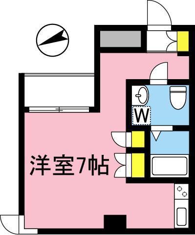 蔵前ローズガーデン(ワンルーム/7階)の間取り写真