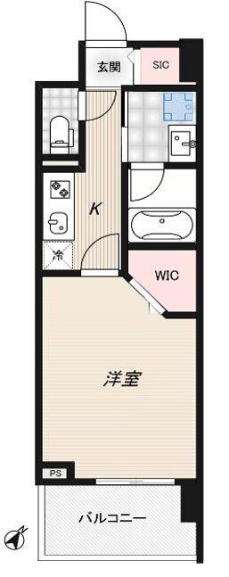 RIDGE豊洲(1K/6階)の間取り写真