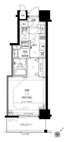 ZOOM日本橋馬喰町(1K/10階)の間取り写真