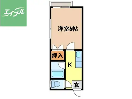 メゾンドシュプール(1K/1階)の間取り写真