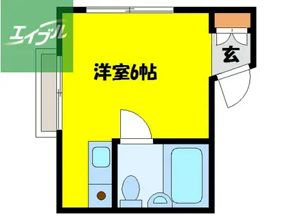 アドヴァンス大浦東(ワンルーム/2階)の間取り写真