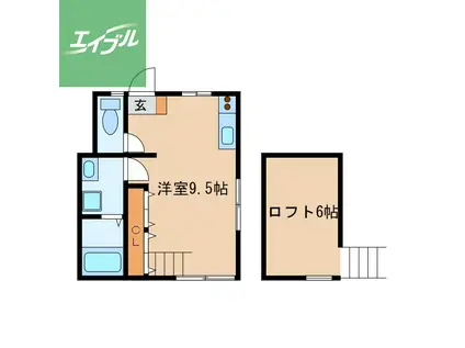 アメニティ十人町(ワンルーム/2階)の間取り写真