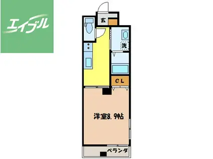 親和ハイツ(1K/4階)の間取り写真