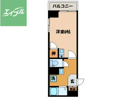 オランダ坂下ビル(ワンルーム/3階)の間取り写真