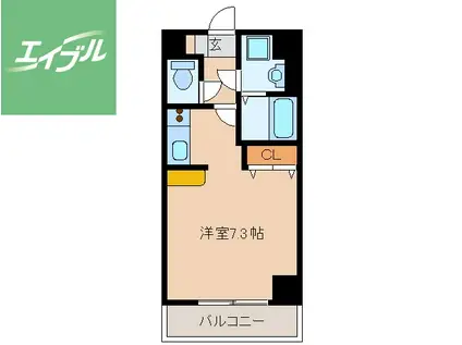 ディノ馬町(ワンルーム/9階)の間取り写真