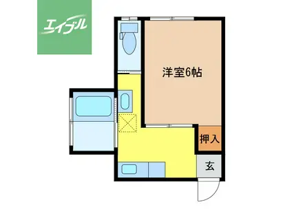 ファボリート西小島(1K/1階)の間取り写真