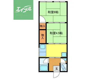 ファボリート愛宕(2K/2階)の間取り写真