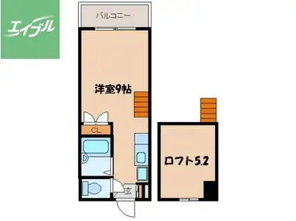 ウィステリア壱番館(ワンルーム/1階)の間取り写真