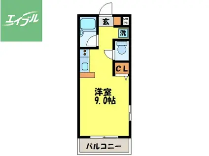 道ノ尾SC(ワンルーム/2階)の間取り写真