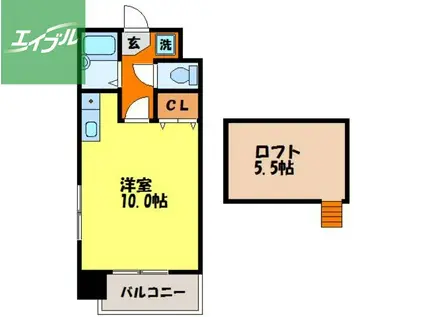 レジデント京泊(ワンルーム/8階)の間取り写真