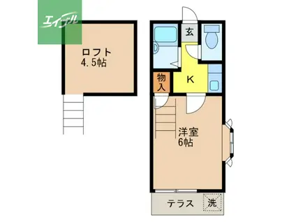 クイーン・パレスIN長崎(1K/1階)の間取り写真