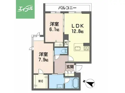 シャーメゾン フェアリーステージ(2LDK/3階)の間取り写真