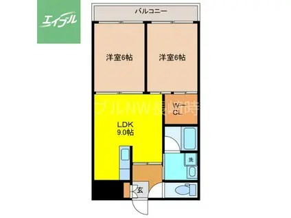 トレジャーマンション(2LDK/2階)の間取り写真