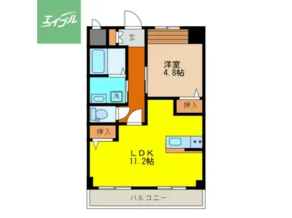 OH HOUZE(1LDK/2階)の間取り写真