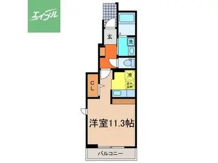 メゾン グレースフル(ワンルーム/1階)の間取り写真