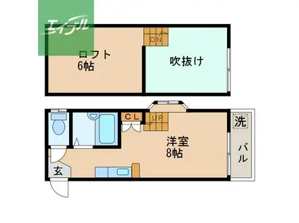 オーシャンOF清水(ワンルーム/2階)の間取り写真