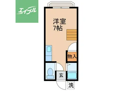 コーポアミーゴ(ワンルーム/1階)の間取り写真