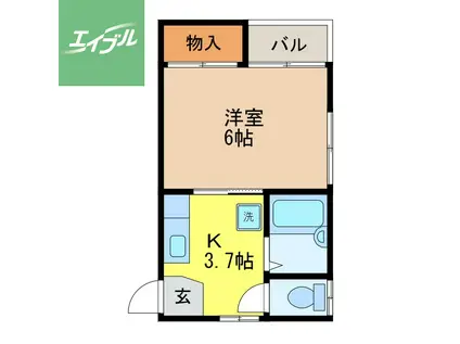 コーポレピュート高尾(1K/1階)の間取り写真