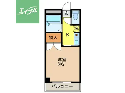 TABLEAU DE KUSUMI(1K/2階)の間取り写真