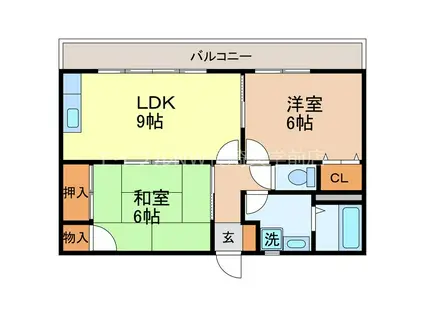 カーサベルデ(2LDK/1階)の間取り写真