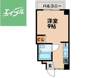 文教カテリーナ(ワンルーム/5階)の間取り写真