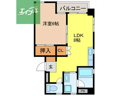 アイビーガーデン(1LDK/1階)の間取り写真