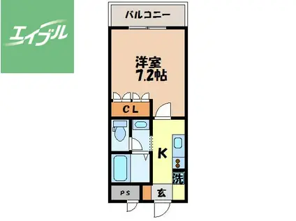 ビューパレスSAKURA(1K/1階)の間取り写真