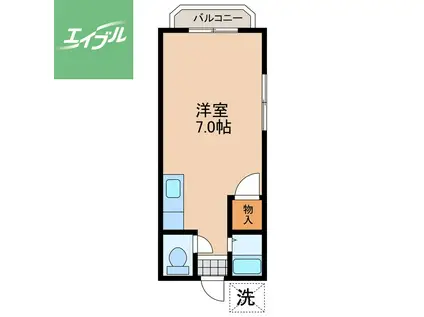 コーポアミーゴ(ワンルーム/1階)の間取り写真