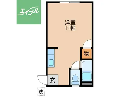 ハイツ大手NO.1(ワンルーム/1階)の間取り写真