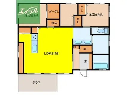 長崎電軌本線 住吉駅(長崎) 徒歩14分 1階建 築16年(2LDK)の間取り写真