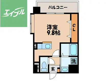 アイヒルズスミヨシ(ワンルーム/4階)の間取り写真