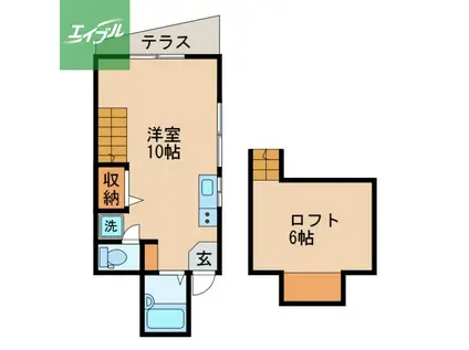 シャル夢Ⅴ(ワンルーム/1階)の間取り写真