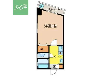 サンパール光町(1K/4階)の間取り写真